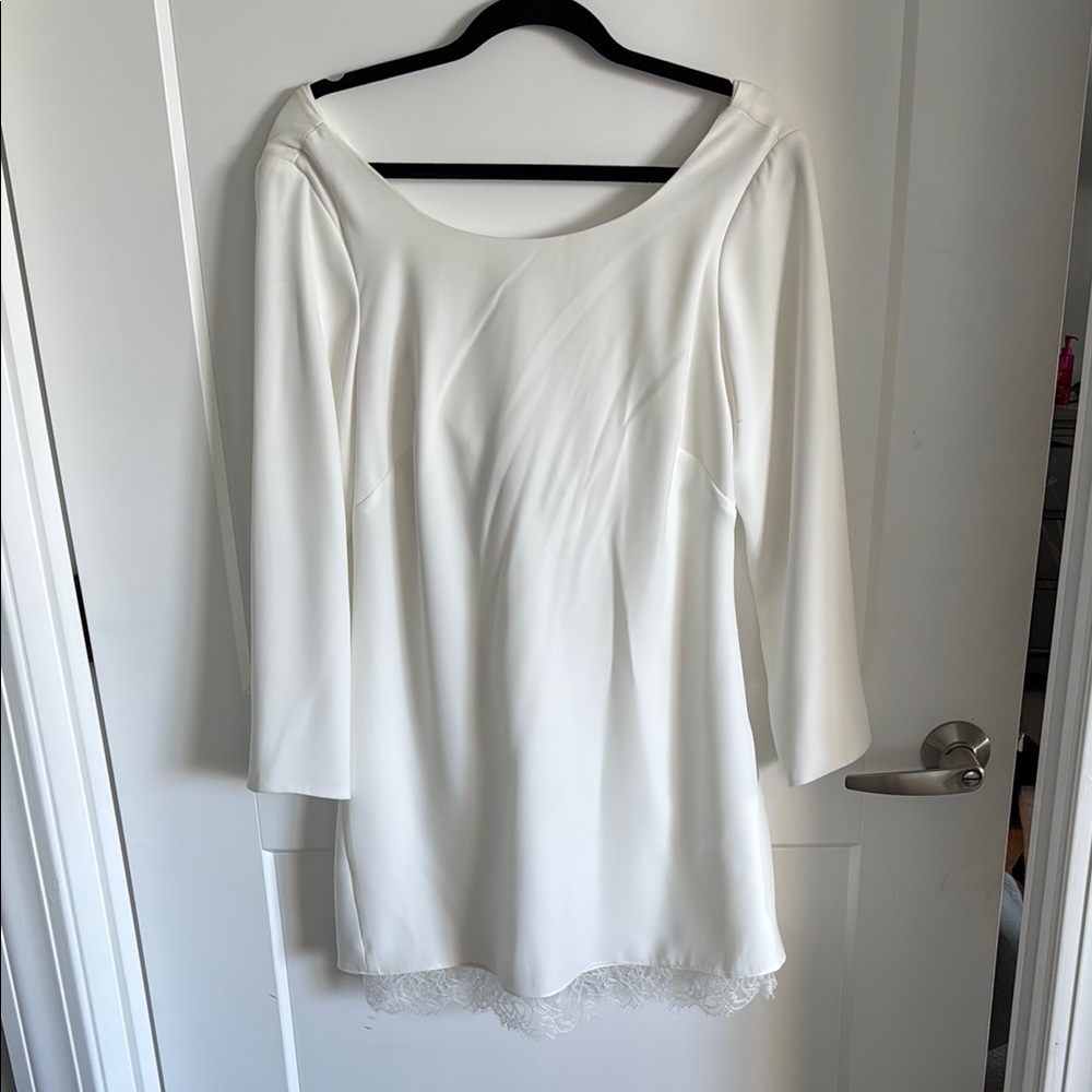 Sachin + Babi White Long Sleeve Dress
